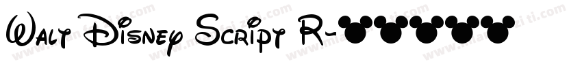 Walt Disney Script R字体转换
